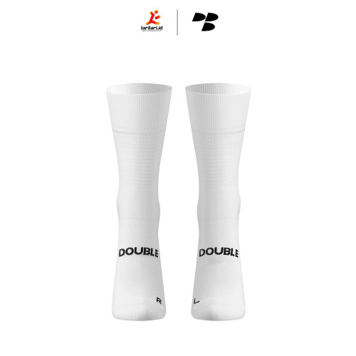 Personal Best Run - Performance Sock - Double Slash - Pure White